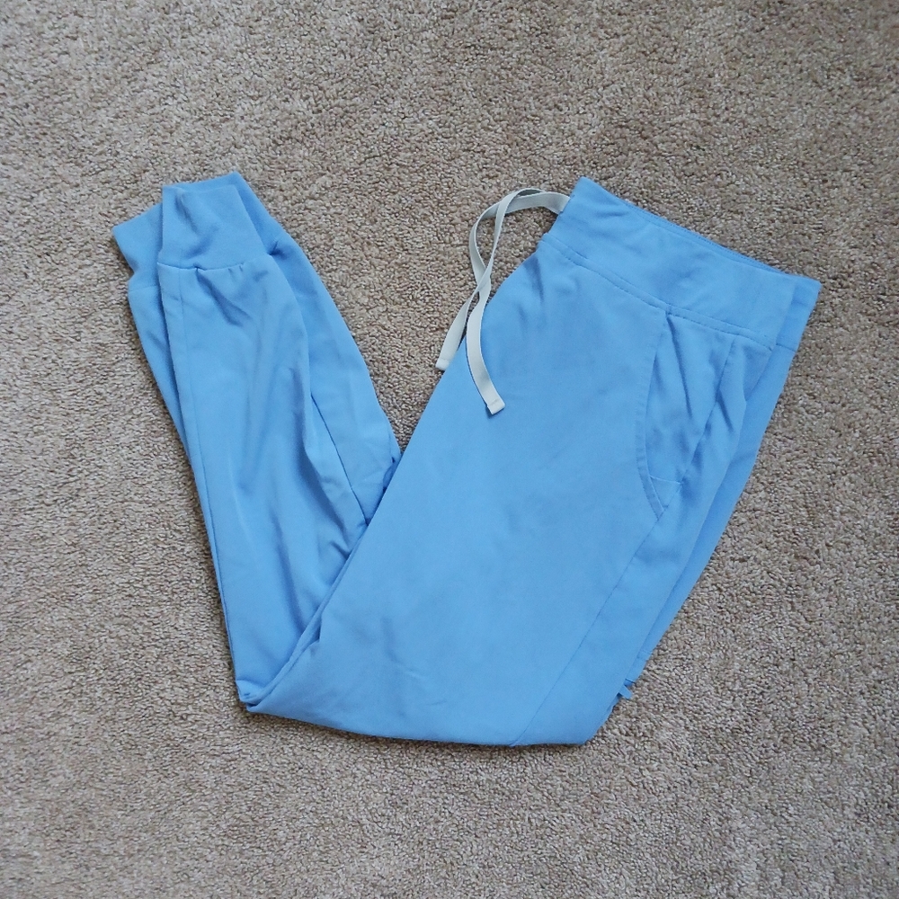 Figs Light Blue Women's Zamora Joggers, M